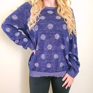Blue Polka Dot Sweater